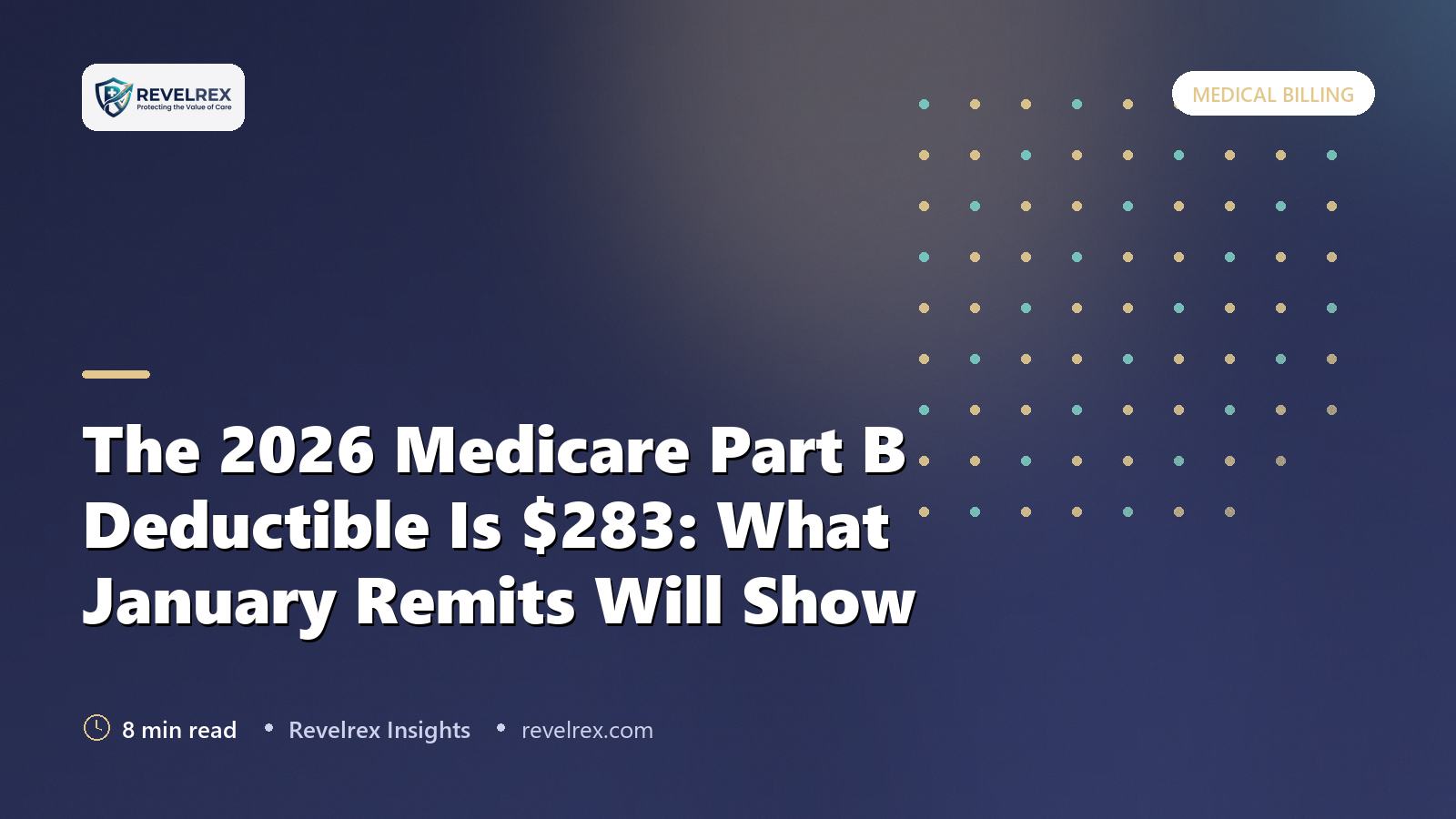 The 2026 Medicare Part B Deductible Is $283: What January Remits Will Show