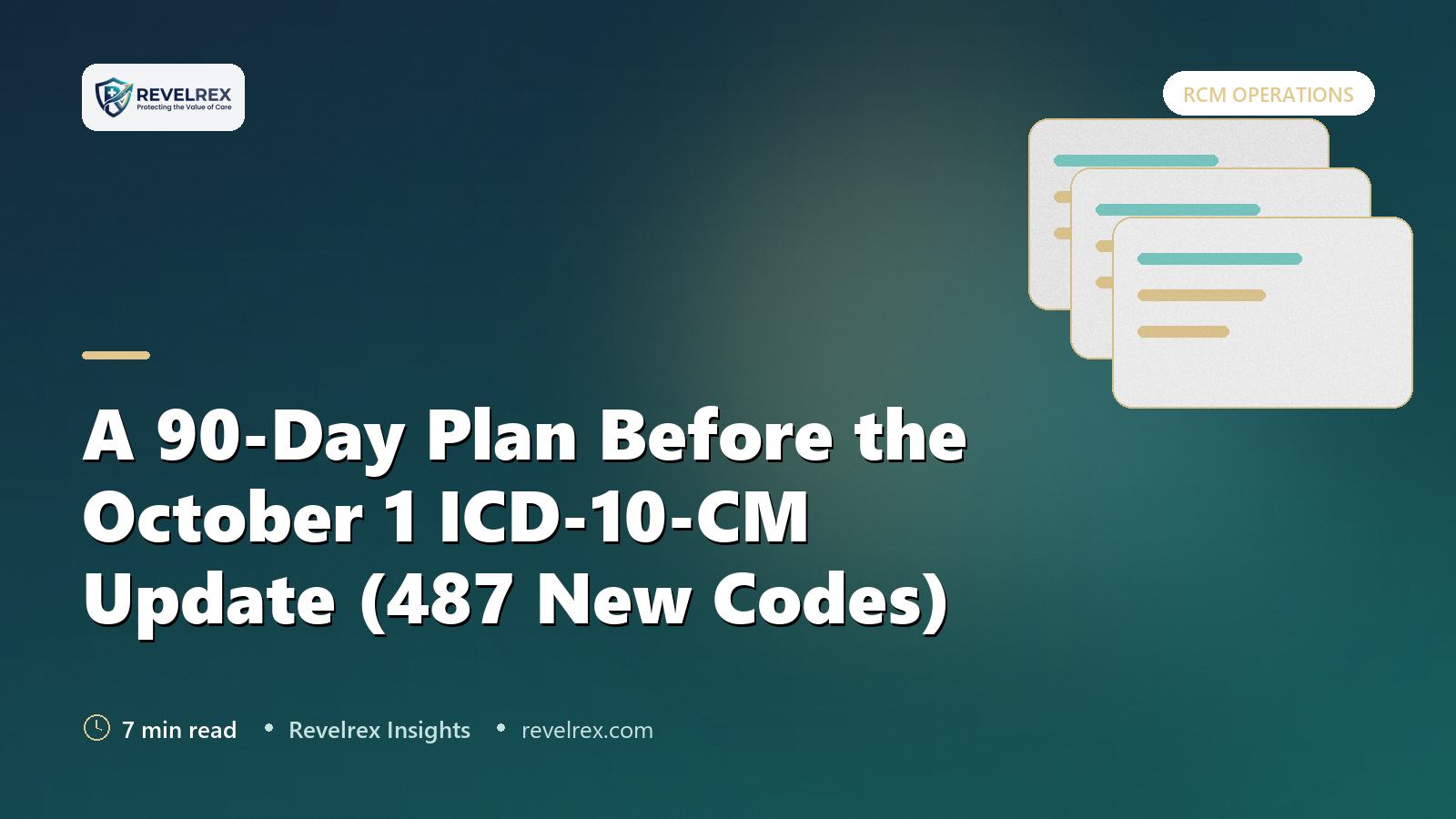 A 90-Day Plan Before the October 1 ICD-10-CM Update (487 New Codes)