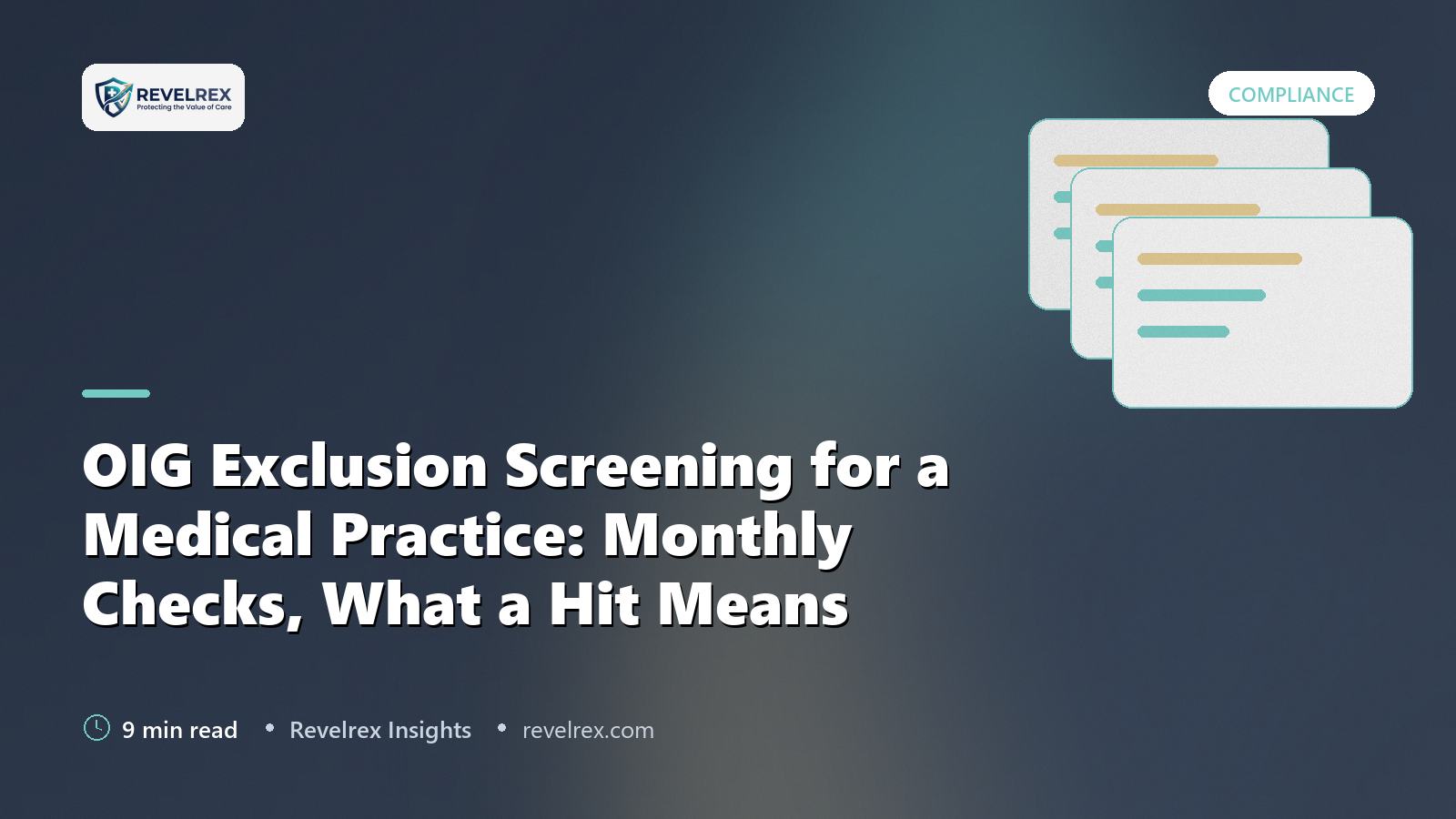 OIG Exclusion Screening for a Medical Practice: Monthly Checks, What a Hit Means