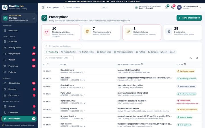 Revelrex EHR: e-Prescribing